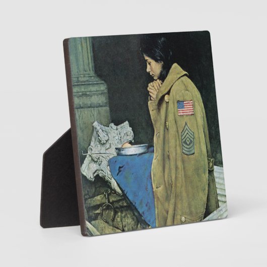 Erntedank von Flüchtlingen Fotoplatte (Vorderseite)