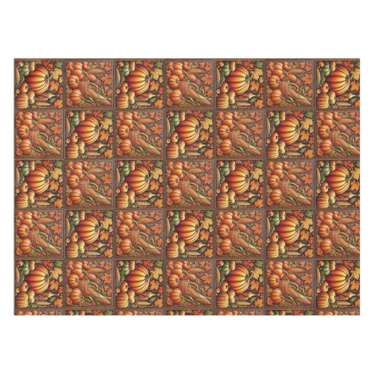 Erntedank von Herbst Pumpkins Tischdecke (Vorderseite (Horizontal))