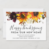 Erntedank von New Zuhause Sunflower Moving Ankündigung (Vorderseite)