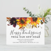Erntedank von New Zuhause Sunflower Moving Ankündigung (Stehend Vorderseite)
