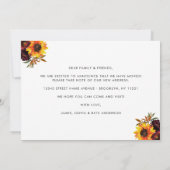 Erntedank von New Zuhause Sunflower Moving Ankündigung (Rückseite)