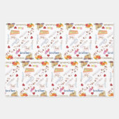 Erntedank von Papierblättern Geschenkpapier Set (Vorderseite 3)