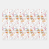 Erntedank von Papierblättern Geschenkpapier Set (Vorderseite 2)