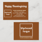 Erntedank von Unternehmen grüßen auf Brown Begleitkarte (Vorne/Hinten)