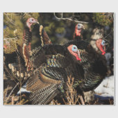 Erntedank von Wild-Truthühnern Geschenkpapier (Flach)