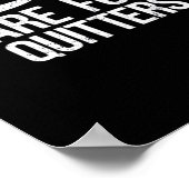 Erntedank-Vorführungen sind für Quitters Classic M Poster (Ecke)