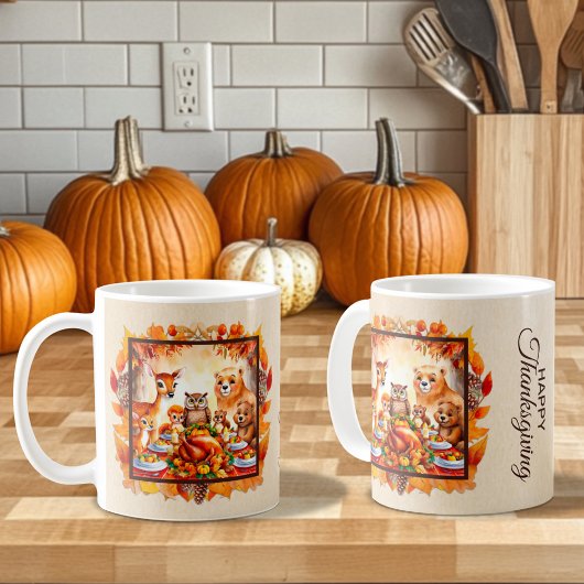 Erntedank Waldtiere Herbstleaves Kaffeetasse