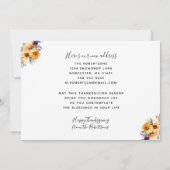 Erntedank Wasserfarben Sonnenblumen Neue Adresse Ankündigung (Rückseite)