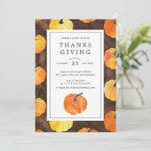 Erntedank | Wasserfarbenkürbis Einladung (Stehend Vorderseite)