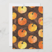 Erntedank | Wasserfarbenkürbis Einladung (Rückseite)