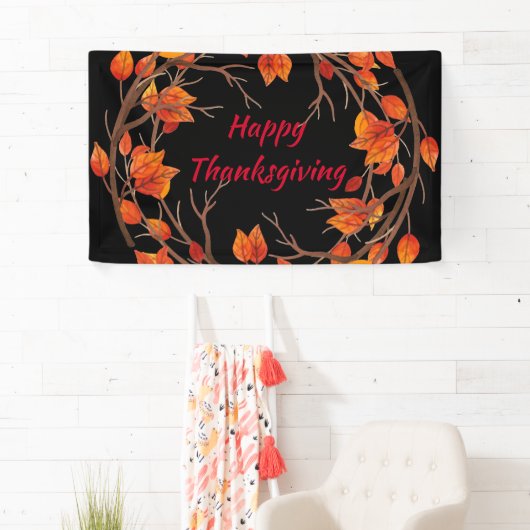 Erntedank Watercolor Herbstlaube Banner (Insitu)