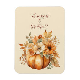Erntedank Watercolor Pumpkin Blumendesign- Magnet