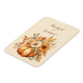 Erntedank Watercolor Pumpkin Blumendesign- Magnet (Linke Seite)