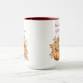 Erntedank Watercolor Pumpkin Blumendesign- Tasse (Zentrum)