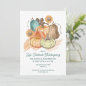 Erntedank Watercolor Pumpkins Einladung (Stehend Vorderseite)