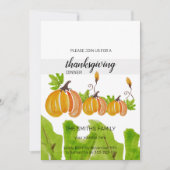 Erntedank Watercolor Pumpkins Einladung (Vorderseite)