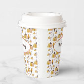 Erntedank Watercolor Pumpkins Pappbecher (Rechts)