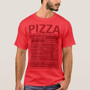 Erntedank Weihnachten Funny Pizza Nutrition Fakten T-Shirt