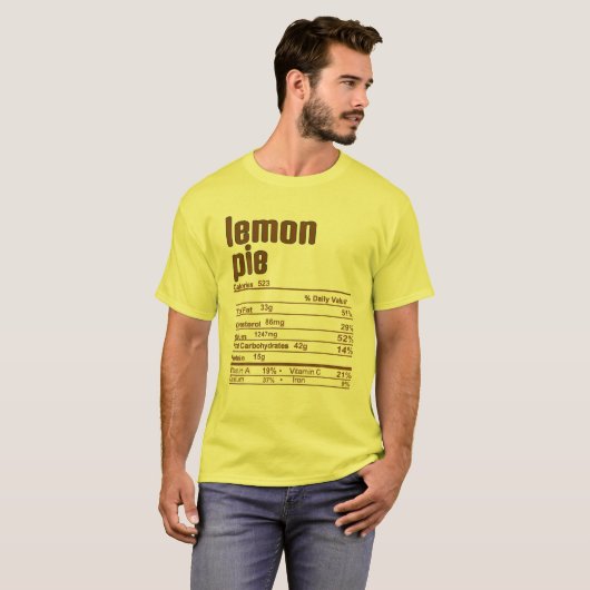 Erntedank Weihnachten Lemon Kuchen Ernährung Fakt T-Shirt (Vorne ganz)