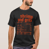 Erntedank Weihnachts Shrimp Grits Nutrition Fakt T-Shirt (Vorderseite)