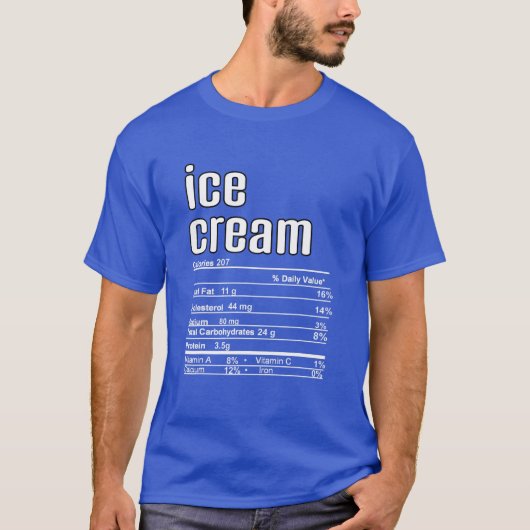 Erntedank Weihnachtseis Creme Nutrition Fakt T-Shirt (Vorderseite)
