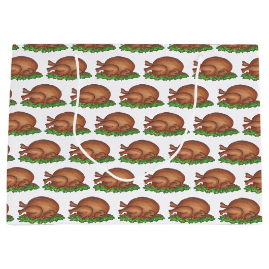 Erntedank Weihnachtsessen Türkei Geschenktasche Große Geschenktüte (Vorderseite)