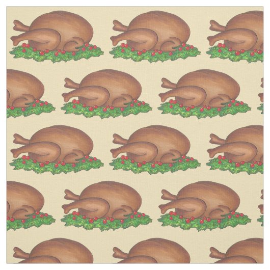 Erntedank Weihnachtsfeiertag Türkei Fleischplatter Stoff (Muster)