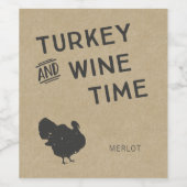 Erntedank Weinetiketten Türkei und Weinzeit Weinetikett (Einzelnes Label)