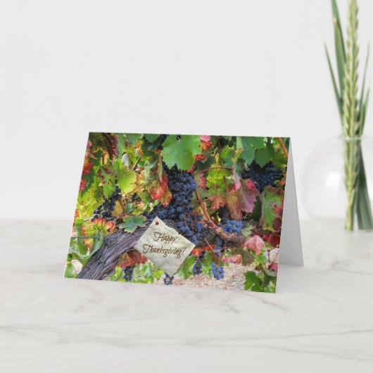 Erntedank Weinkultur und Erde Weinberg Karte (Vorderseite)