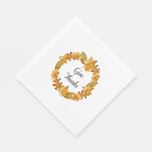 Erntedank/Weißer Standard Mittagessen Napkin/Dank Serviette (Ecke)