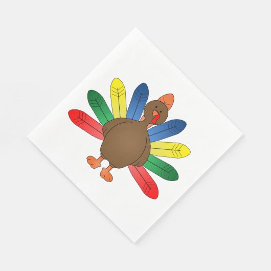 Erntedank/Weißer Standard Mittagessen Neapel/Türke Serviette (Ecke)