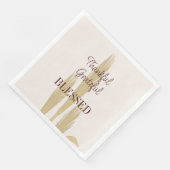 Erntedank Wheat dankbar dankbar, gesegnet Serviette (Ecke)