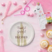 Erntedank Wheat Dankbarkeit dankbar gesegnet 7" Pappteller (Party)