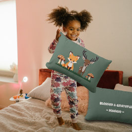 Erntedank Whimsical Woodlands Individuelle Name Lendenkissen