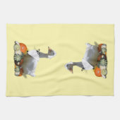 Erntedank White Duck Pilgrim Geschirrtuch (Horizontal)