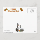 Erntedank White Duck Pilgrim Girl Feiertagspostkarte (Rückseite)