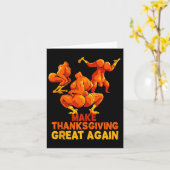 Erntedank wieder groß machen Trump Türkei lustig T Karte (Gelbe Blume)