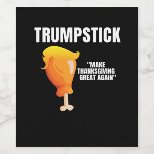 Erntedank wieder großartig machen Funny Donald Tru Weinetikett (Einzelnes Label)