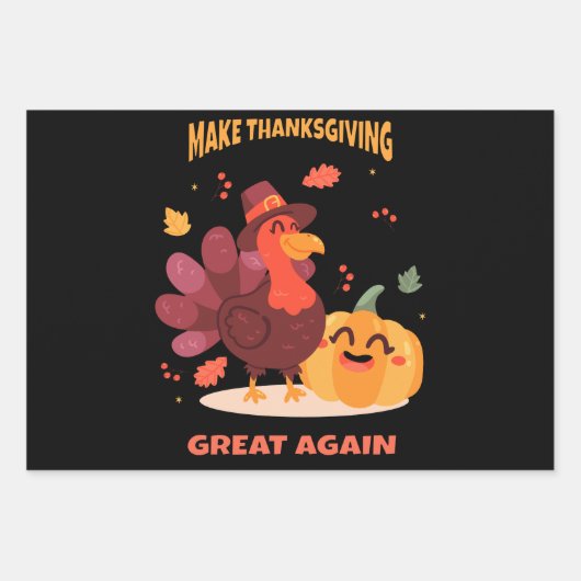 Erntedank wieder großartig machen geschenkpapier set (Vorderseite)