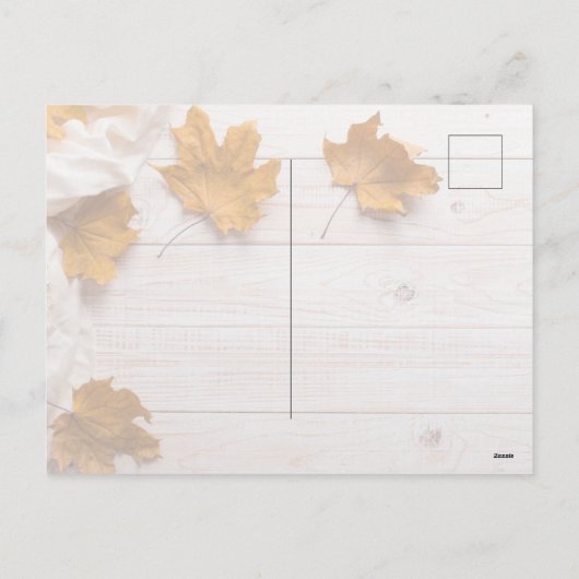 Erntedank Willkommen Feiertagspostkarte (Rückseite)