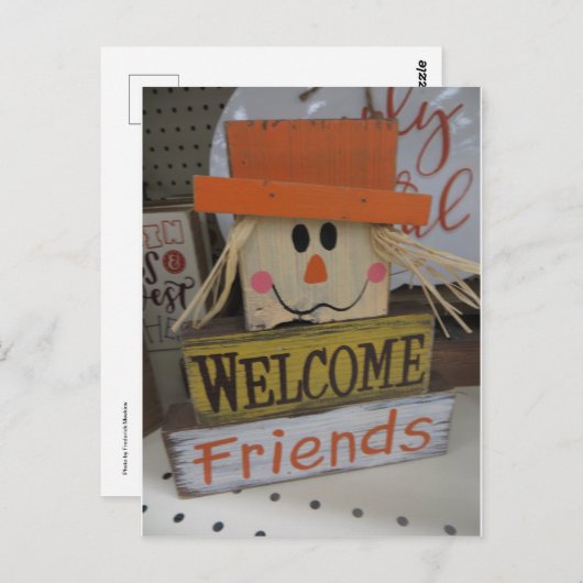 Erntedank Willkommen Postkarte (Vorne/Hinten)