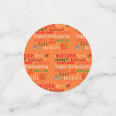 Erntedank Words-Herbstfarben Konfetti (Klein Vorderseite)