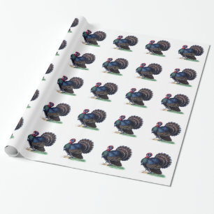 Erntedank-Wrap-Papier Vintage Truthahn Geschenkpapier