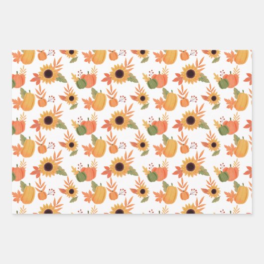 Erntedank Wrapping Paper Flat Sheet Set 3 Geschenkpapier Set (Vorderseite 3)