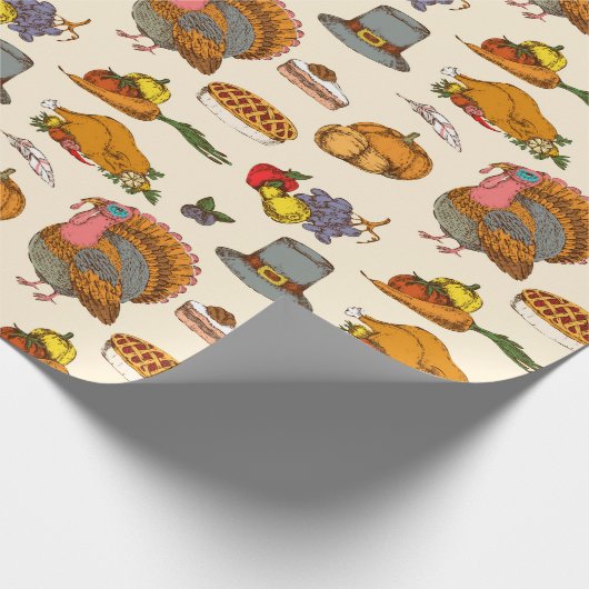 Erntedank Wrapping Paper Geschenkpapier (Ecke)