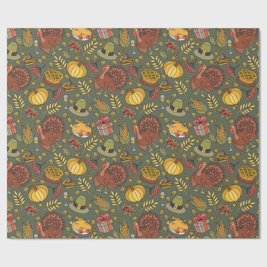 Erntedank Wrapping Paper Geschenkpapier (Flach)