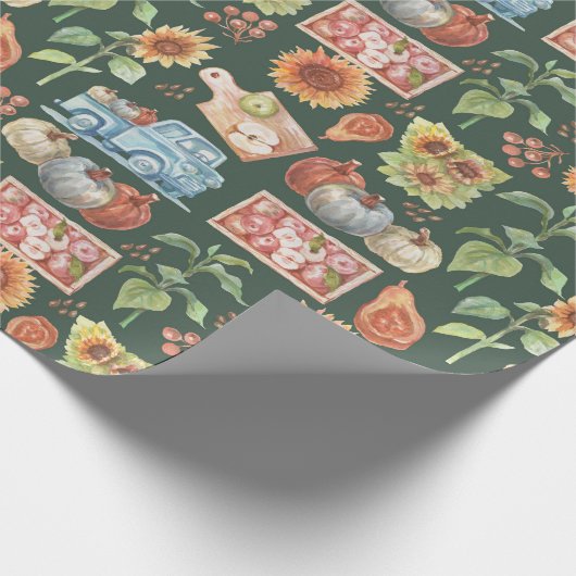 Erntedank Wrapping Paper Geschenkpapier (Ecke)