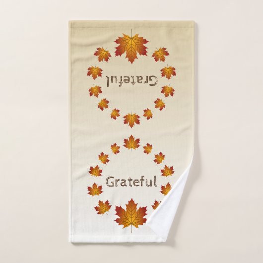 Erntedank Wreath Grateful Simple Maple Blätter Badhandtuch Set (Handtuch)