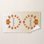 Erntedank Wreath Grateful Simple Maple Blätter Badhandtuch Set (Handtuch)