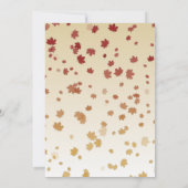 Erntedank Wreath Grateful Simple Maple Blätter Einladung (Rückseite)